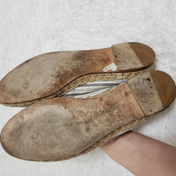 Stuart Weitzman Striped Espadrille Slip On Shoes - Picture 7 of 7